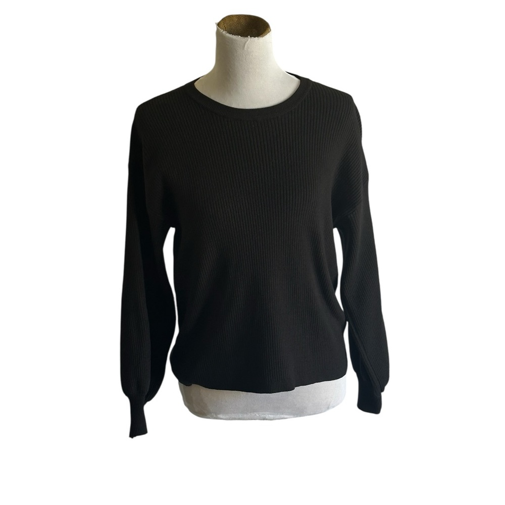 Cotton On Black Ribbed Crew Neck Sweater